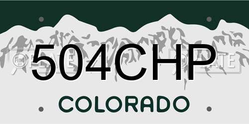 504CHP Colorado License Plate