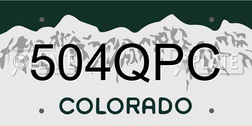 504QPC Colorado License Plate