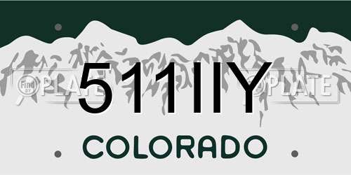 511IIY Colorado License Plate