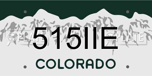 515IIE Colorado License Plate