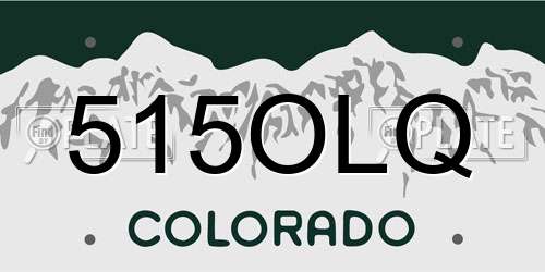 515OLQ Colorado License Plate
