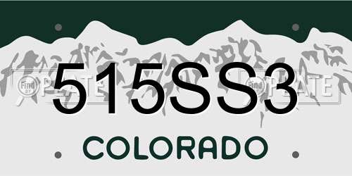 515SS3 Colorado License Plate