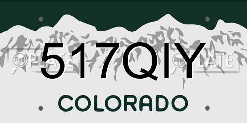 517QIY Colorado License Plate