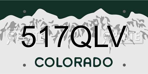 517QLV Colorado License Plate