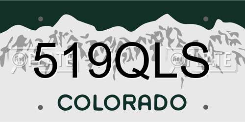 519QLS Colorado License Plate