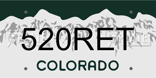 520RET Colorado License Plate