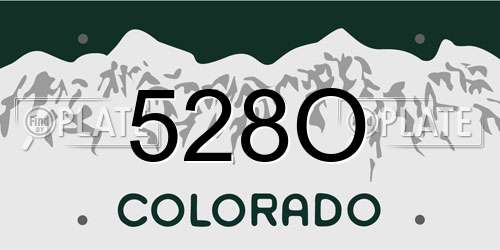 528O Colorado License Plate