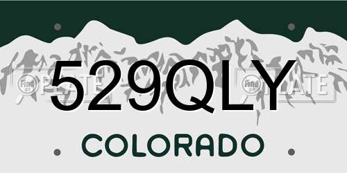 529QLY Colorado License Plate