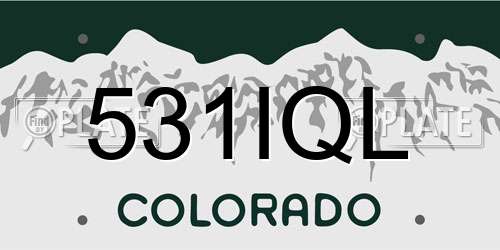 531IQL Colorado License Plate