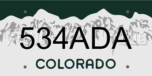 534ADA Colorado License Plate