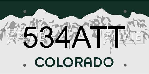 534ATT Colorado License Plate