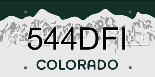 544DFI Colorado License Plate