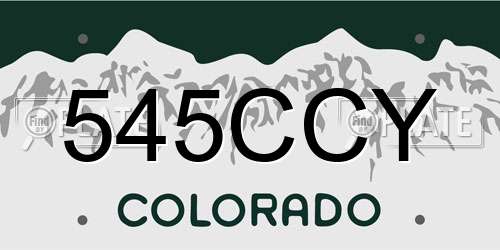 545CCY Colorado License Plate
