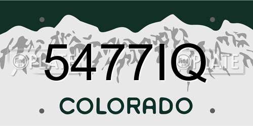 5477IQ Colorado License Plate