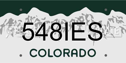 548IES Colorado License Plate