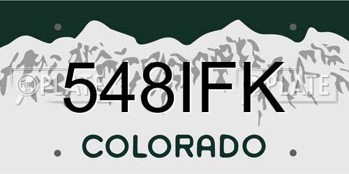 548IFK Colorado License Plate