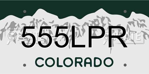 555LPR Colorado License Plate