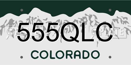 555QLC Colorado License Plate