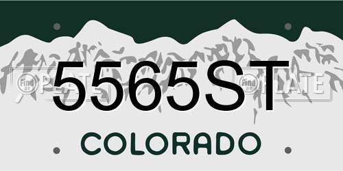 5565ST Colorado License Plate