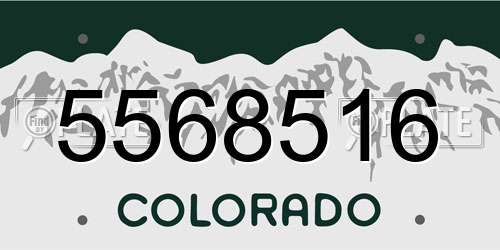 5568516 Colorado License Plate