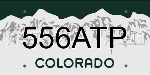 556ATP Colorado License Plate