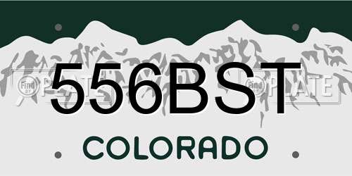 556BST Colorado License Plate