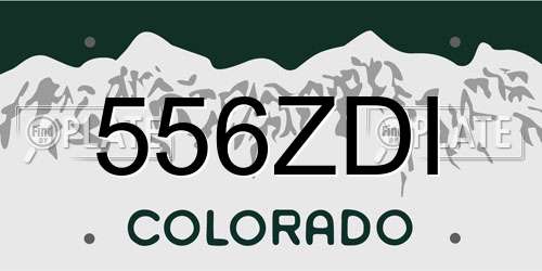 556ZDI Colorado License Plate