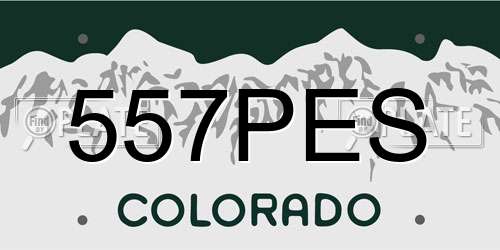 557PES Colorado License Plate
