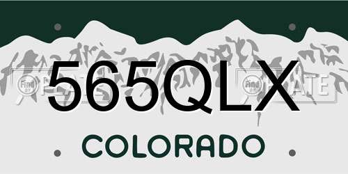 565QLX Colorado License Plate