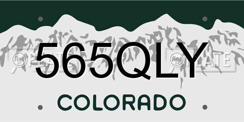 565QLY Colorado License Plate