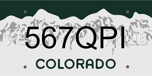 567QPI Colorado License Plate