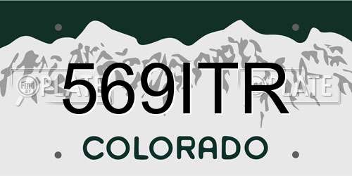 569ITR Colorado License Plate