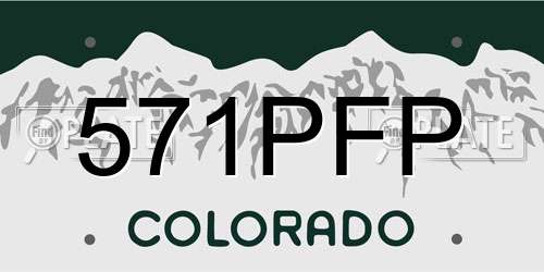 571PFP Colorado License Plate