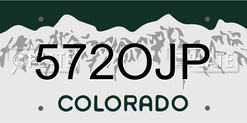 572OJP Colorado License Plate