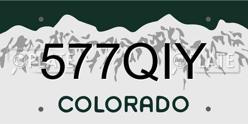 577QIY Colorado License Plate