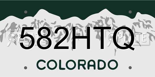 582HTQ Colorado License Plate