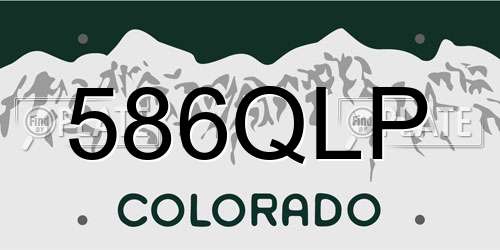 586QLP Colorado License Plate
