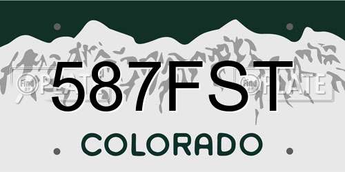 587FST Colorado License Plate