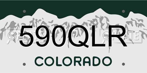 590QLR Colorado License Plate