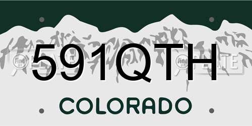 591QTH Colorado License Plate