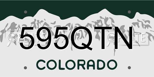 595QTN Colorado License Plate