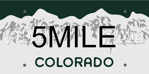 5MILE Colorado License Plate