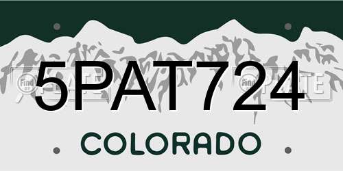 5PAT724 Colorado License Plate