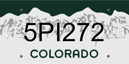5PI272 Colorado License Plate