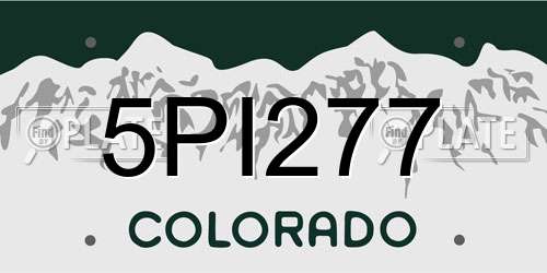 5PI277 Colorado License Plate