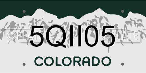 5QII05 Colorado License Plate