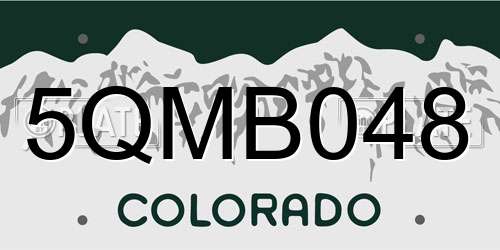 5QMB048 Colorado License Plate