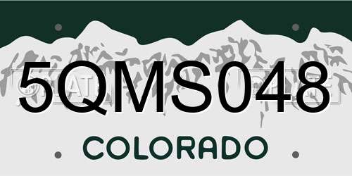 5QMS048 Colorado License Plate