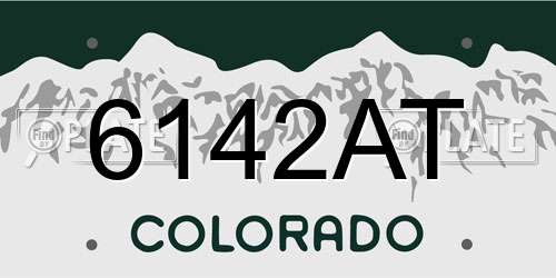6142AT Colorado License Plate
