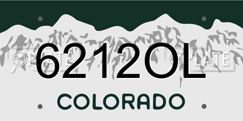 6212OL Colorado License Plate